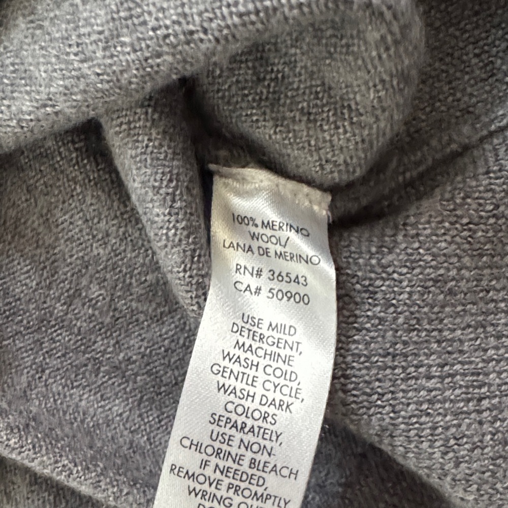 Calvin Klein Men's Extra Fine Merino V-Neck Sweater in Gray - Picture 5 of 6
